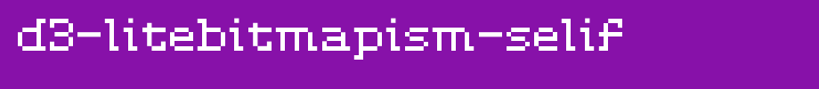 D3-LiteBitMapism-Selif_英文字体字体效果展示