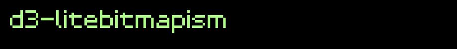 D3-LiteBitMapism_英文字体(字体效果展示)