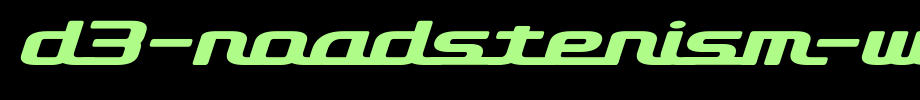 D3-Roadsterism-Wide-Italic.ttf
(Art font online converter effect display)