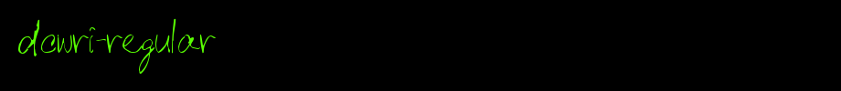 DCWri-Regular_英文字体(艺术字体在线转换器效果展示图)