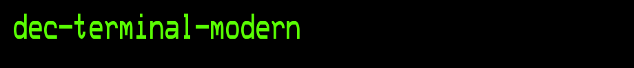 DEC-Terminal-Modern.ttf
(Art font online converter effect display)