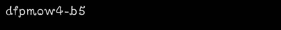 DFPMoW4-B5.ttf(艺术字体在线转换器效果展示图)