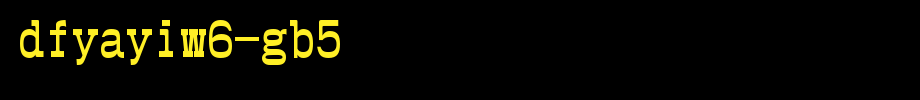 华康字体DFYaYiW6-GB5.ttc(艺术字体在线转换器效果展示图)