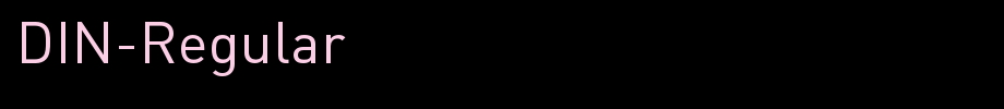 DIN-Regular_英文字体(艺术字体在线转换器效果展示图)