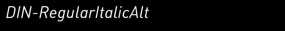 DIN-RegularItalicAlt_英文字体(字体效果展示)