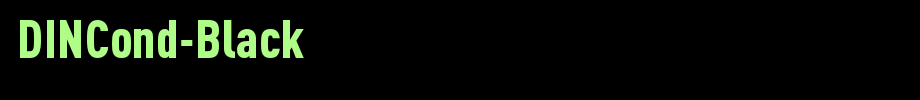 DINCond-Black_英文字体(艺术字体在线转换器效果展示图)