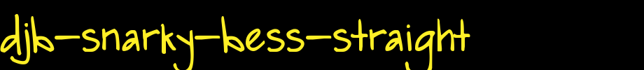 DJB-SNARKY-BESS-Straight.ttf
(Art font online converter effect display)