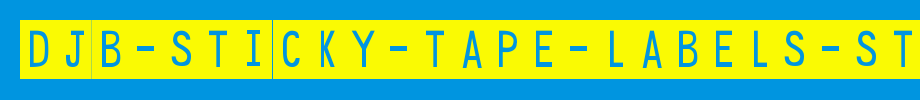 DJB-Sticky-Tape-Labels-Strips.ttf
(Art font online converter effect display)
