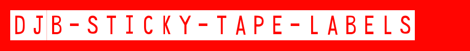 DJB-Sticky-Tape-Labels.ttf(艺术字体在线转换器效果展示图)
