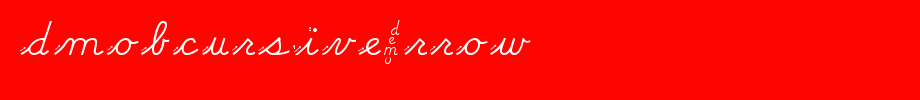 DMOBCursiveArrow.ttf(字体效果展示)