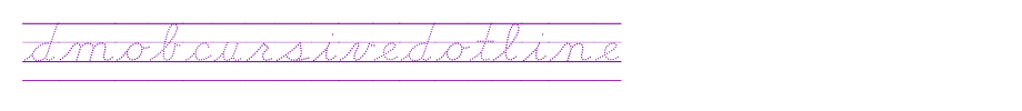 DMOBCursiveDotLine.ttf(字体效果展示)