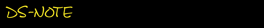 DS-Note.ttf(艺术字体在线转换器效果展示图)