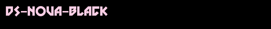 DS-Nova-Black.ttf(艺术字体在线转换器效果展示图)