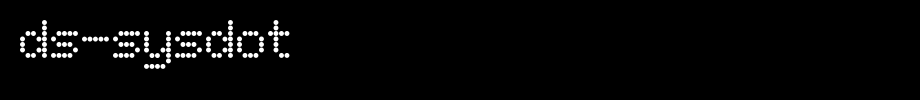 DS-SysDot.ttf(艺术字体在线转换器效果展示图)