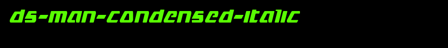 DS-man-Condensed-Italic.ttf(艺术字体在线转换器效果展示图)