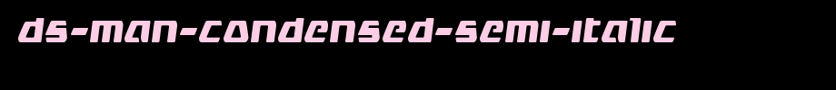 DS-man-Condensed-Semi-Italic.ttf(艺术字体在线转换器效果展示图)