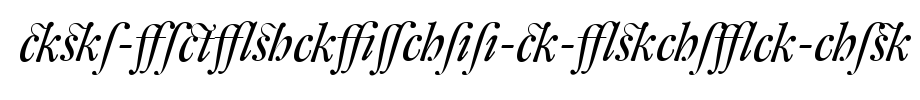 DTL-Fleischmann-D-Italic-Alt.ttf(艺术字体在线转换器效果展示图)