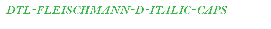 DTL-Fleischmann-D-Italic-Caps_英文字体(艺术字体在线转换器效果展示图)