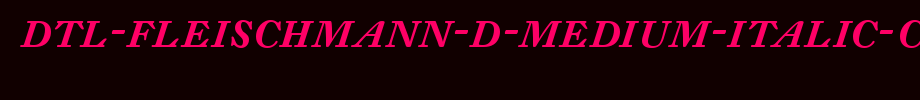 DTL-Fleischmann-D-Medium-Italic-Caps_英文字体字体效果展示
