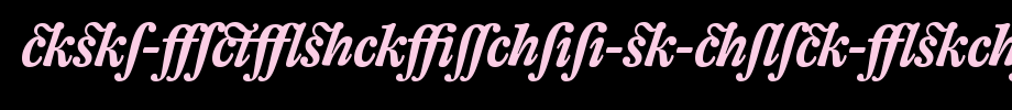 DTL-Fleischmann-T-Bold-Italic-Alt_英文字体(艺术字体在线转换器效果展示图)