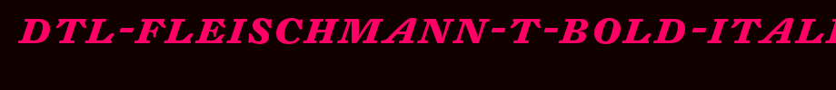 DTL-Fleischmann-T-Bold-Italic-Caps.ttf
(Art font online converter effect display)