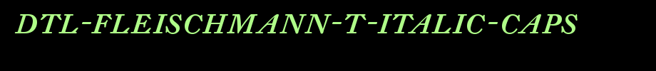 DTL-Fleischmann-T-Italic-Caps.ttf(艺术字体在线转换器效果展示图)