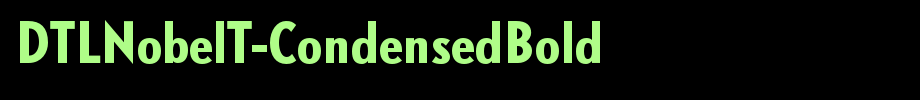 DTLNobelT-CondensedBold_英文字体字体效果展示