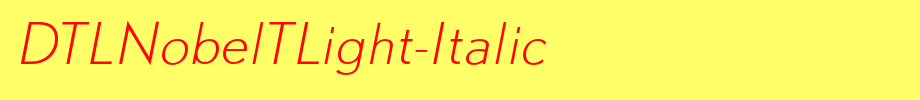 DTLNobelTLight-Italic_ English font