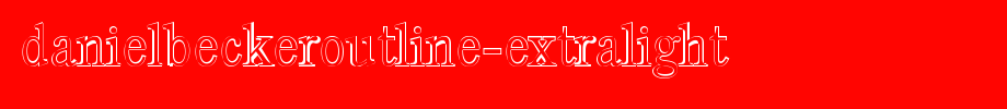 DanielBeckerOutline-ExtraLight.ttf
(Art font online converter effect display)