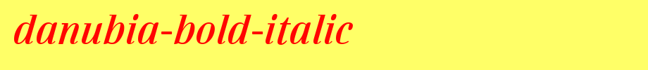 Danubia-Bold-Italic.ttf(字体效果展示)
