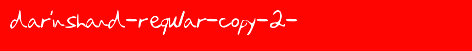 DarinsHand-Regular-copy-2-.ttf(艺术字体在线转换器效果展示图)