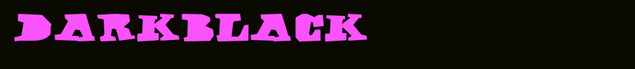DarkBlack.ttf(字体效果展示)