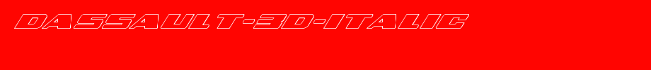 Dassault-3D-Italic.ttf(字体效果展示)