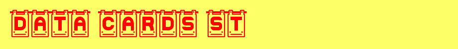 Data-Cards-St.ttf
(Art font online converter effect display)