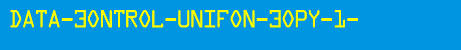 Data-Control-Unifon-copy-1-.ttf(字体效果展示)