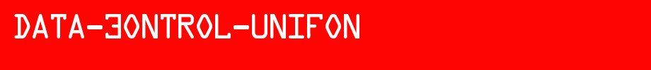 Data-Control-Unifon.ttf(字体效果展示)