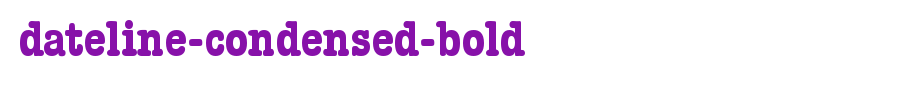Dateline-Condensed-Bold.ttf(字体效果展示)