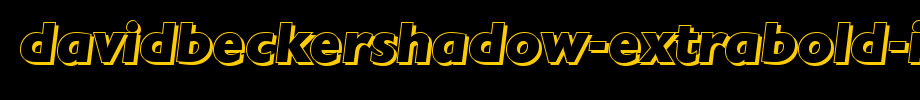 DavidBeckerShadow-ExtraBold-Italic.ttf(艺术字体在线转换器效果展示图)