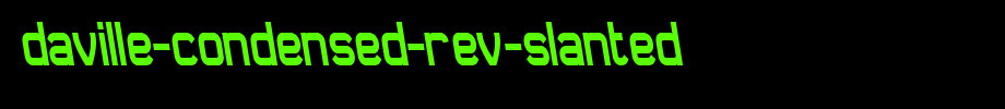 Daville-Condensed-Rev-Slanted.ttf(艺术字体在线转换器效果展示图)