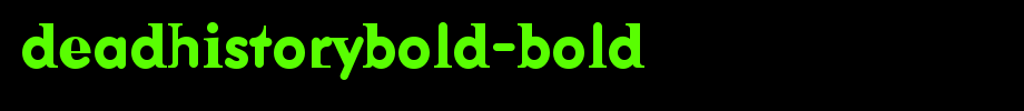 DeadHistoryBold-Bold.ttf(字体效果展示)
