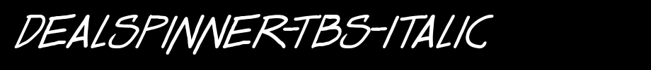 Dealspinner-TBS-Italic.ttf(字体效果展示)