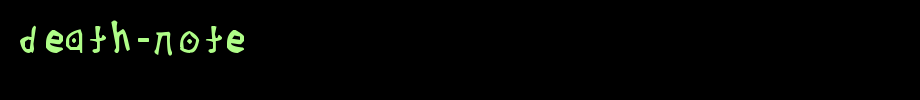 Death-Note.ttf
(Art font online converter effect display)