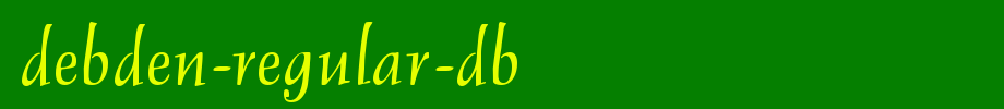 Debden-Regular-DB.ttf
(Art font online converter effect display)