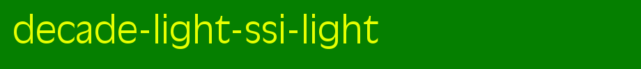 Decade-Light-SSi-Light.ttf(艺术字体在线转换器效果展示图)