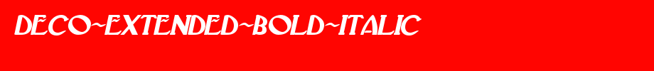 Deco-Extended-Bold-Italic.ttf(字体效果展示)