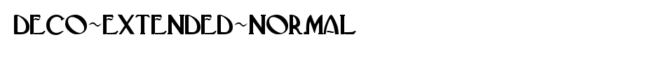 Deco-Extended-Normal.ttf
(Art font online converter effect display)