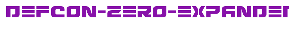 Defcon-Zero-Expanded.ttf
(Art font online converter effect display)