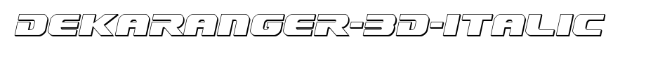 Dekaranger-3D-Italic.ttf(艺术字体在线转换器效果展示图)