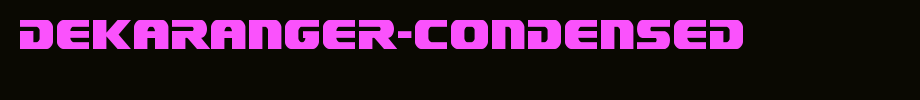 Dekaranger-Condensed.ttf(字体效果展示)