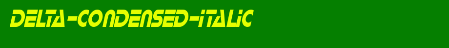 Delta-Condensed-Italic.ttf(艺术字体在线转换器效果展示图)